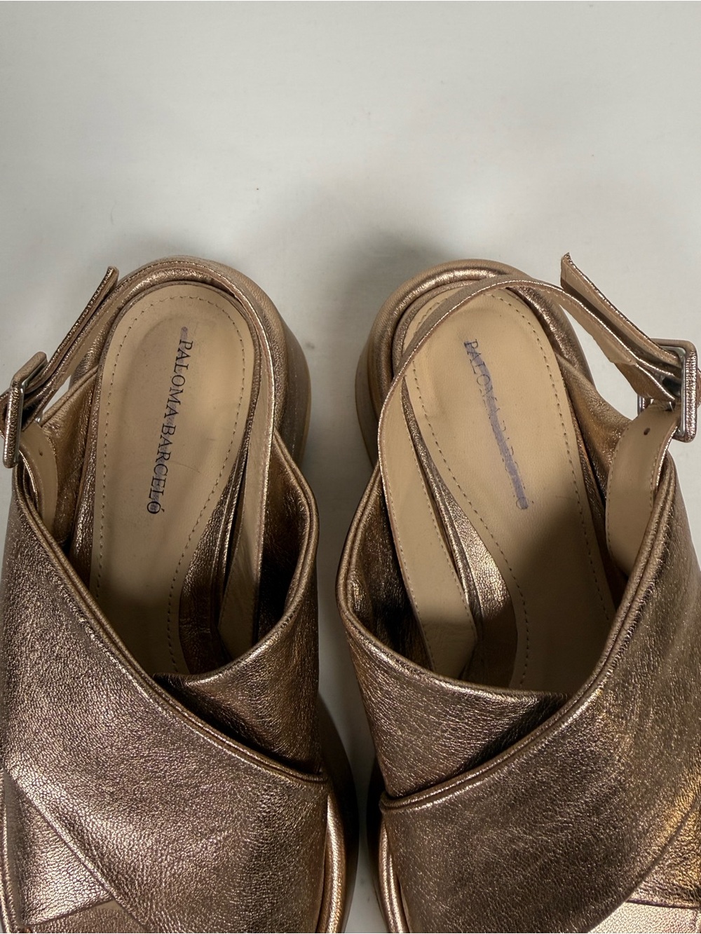 Paloma Barceló Basima Bronze Platform Sandals NWT - Picture 4 of 6